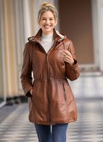 Korte leren jas van "Cabrini" 