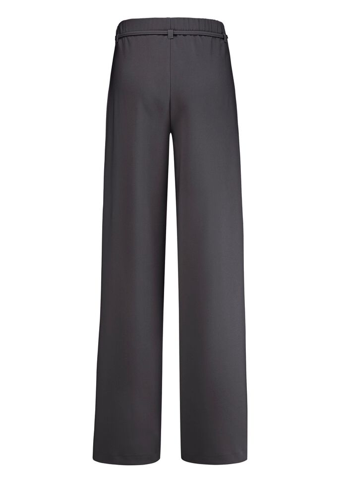 Broek met boxplooien ANTHRAZIT