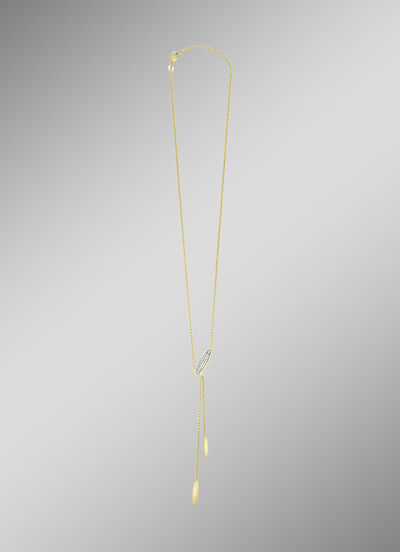 Vergulde ketting met zirkonia 