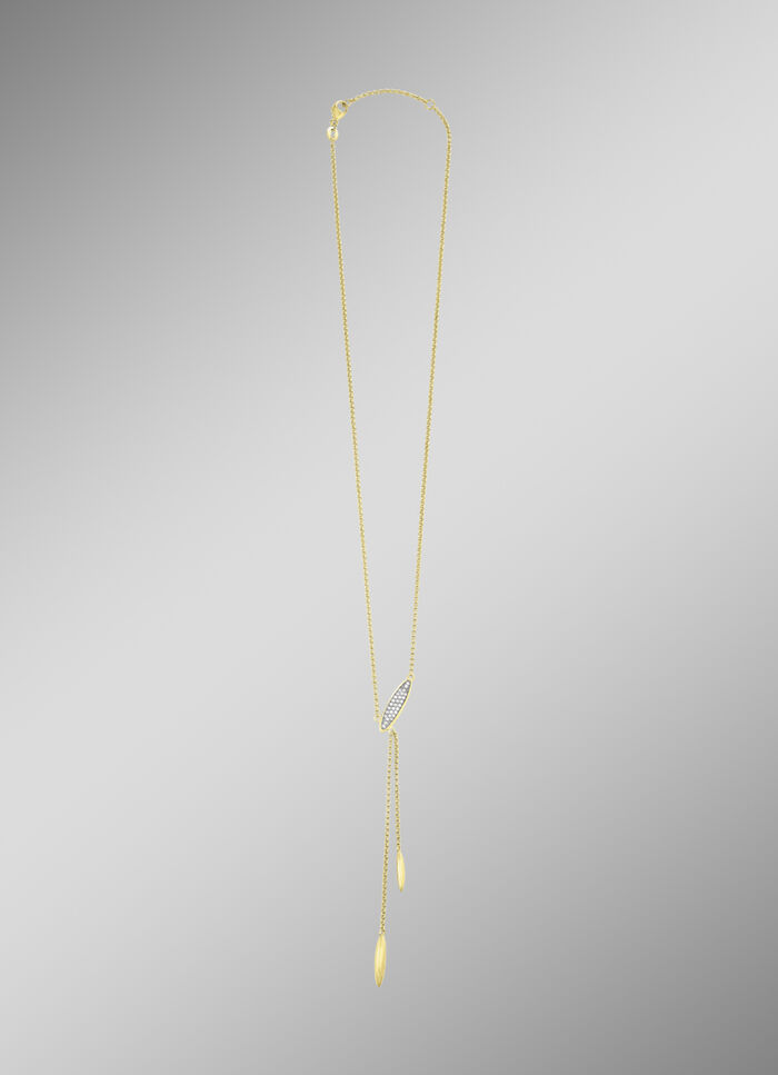 Vergulde ketting met zirkonia 