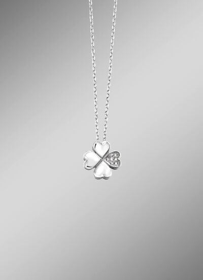 Klaverblad hanger met ankerketting 