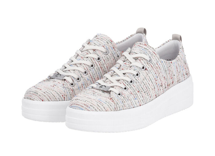 Remonte sneakers gemaakt van effectief gestructureerd textielmateriaal WIT-MULTICOLOR