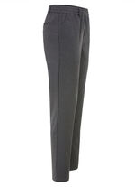 Broek met elastische tailleband in 3 kleuren ANTHRAZIT MELIERT