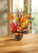 Herfstarrangement in kegelpot 