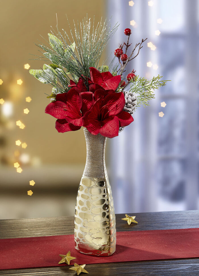 Amaryllis bloemstuk in vaas