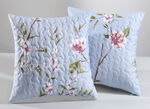 Sprei en kussenslopen met bloesemranken BLAUW-MULTICOLOR