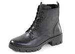 ELENA EDEN, comfortabele dames enkellaarsjes, winterschoenen, breedte H, met uitneembaar voetbed ZWART