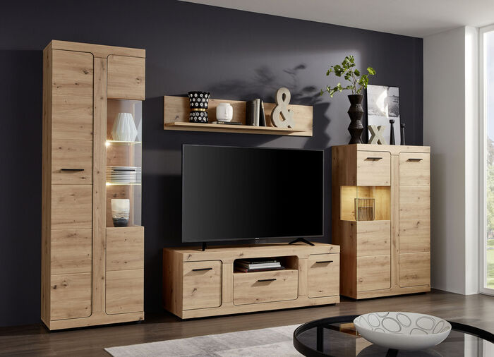 Woonwand met ledverlichting 