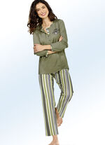 Set van twee pyjama's met knoopsluiting, lang en kort 