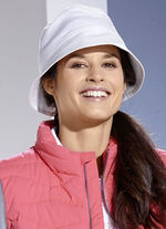 Vissershoed van elastisch textielmateriaal WIT