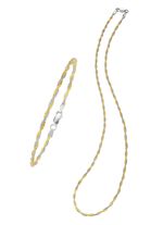 Koord ketting sieradenset, 2 stuks 