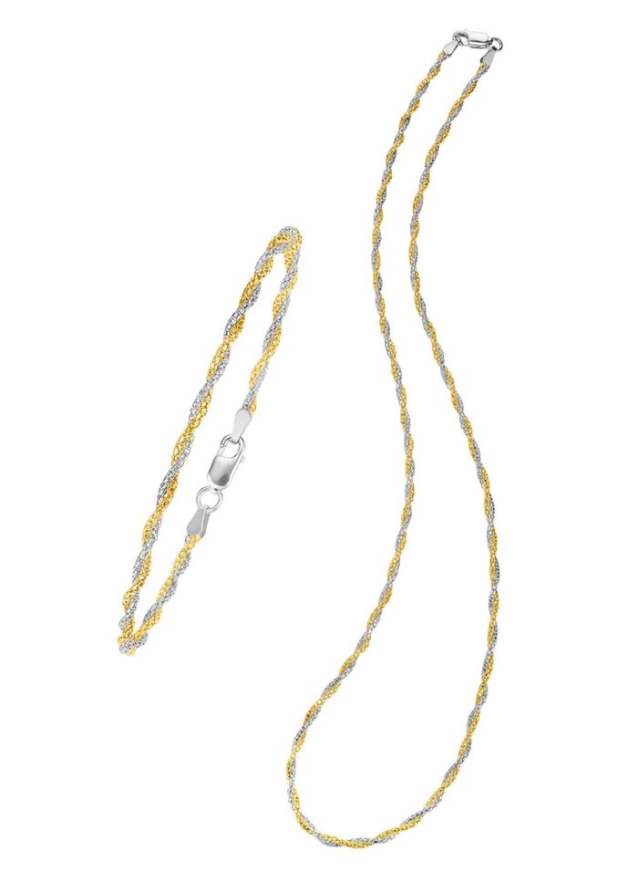 Koord ketting sieradenset, 2 stuks 