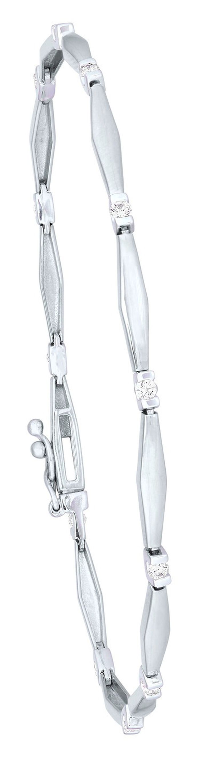 Prachtige armband van platina met loepzuivere diamanten 