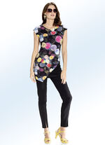 Broek met trendy beensplitten ZWART