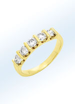 Damesring van goud met diamanten 