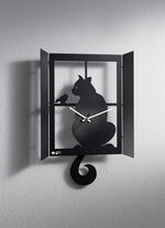 Originele wandklok met kattenmotief 