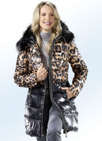 Korte jas met inkjetprint 