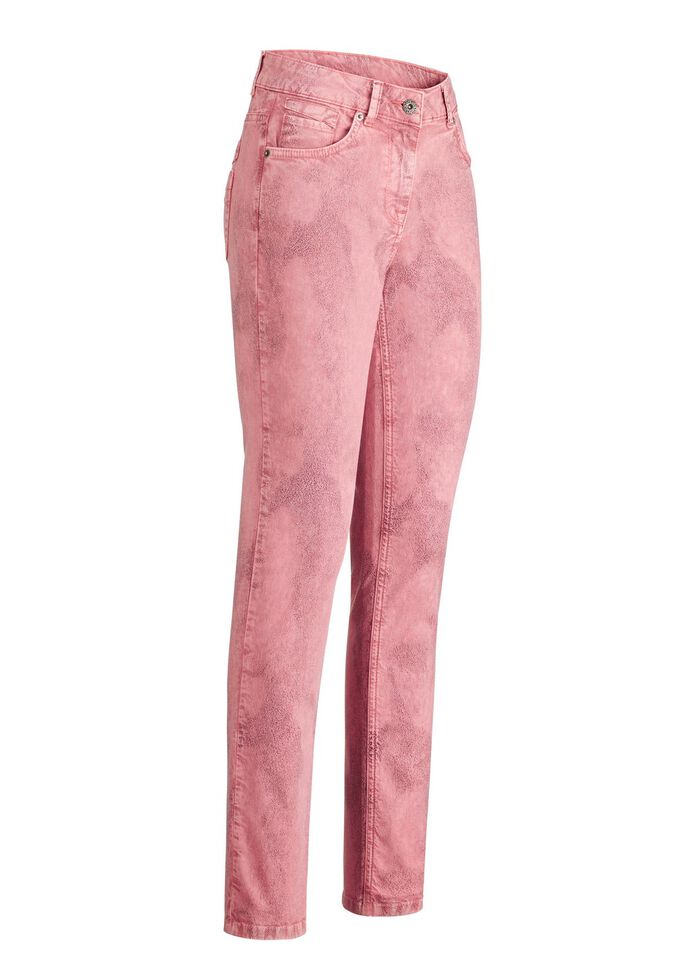 5-pocket broek in abrikoos 