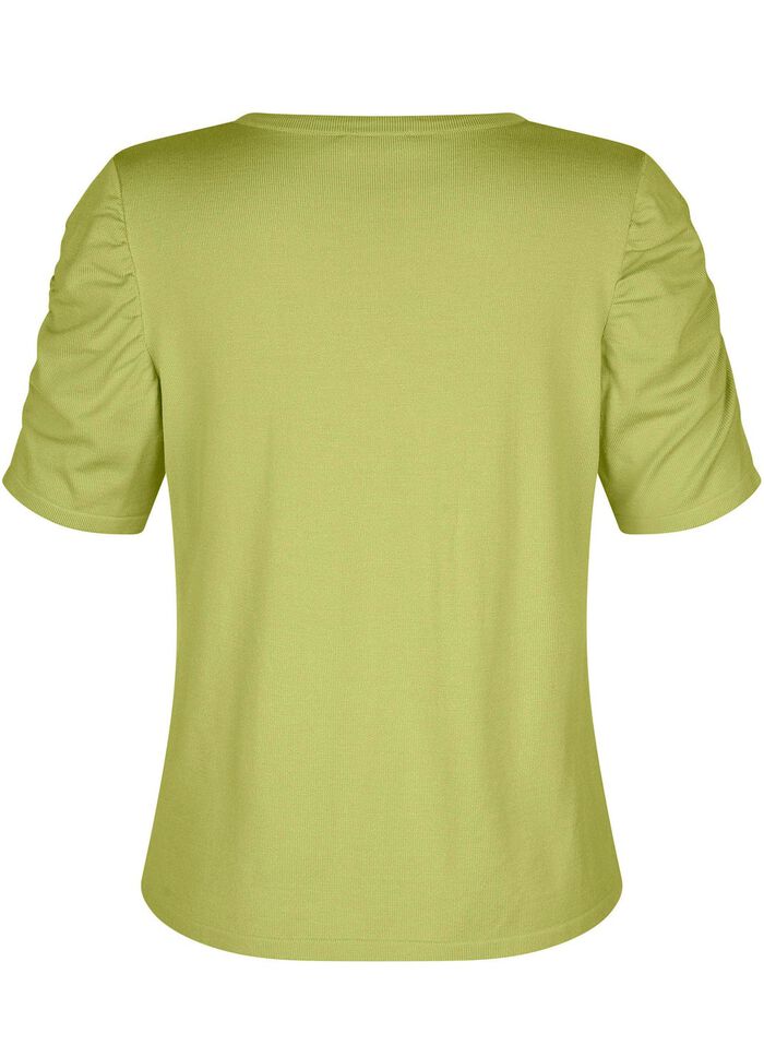 Trui met ruches aan de mouwen 