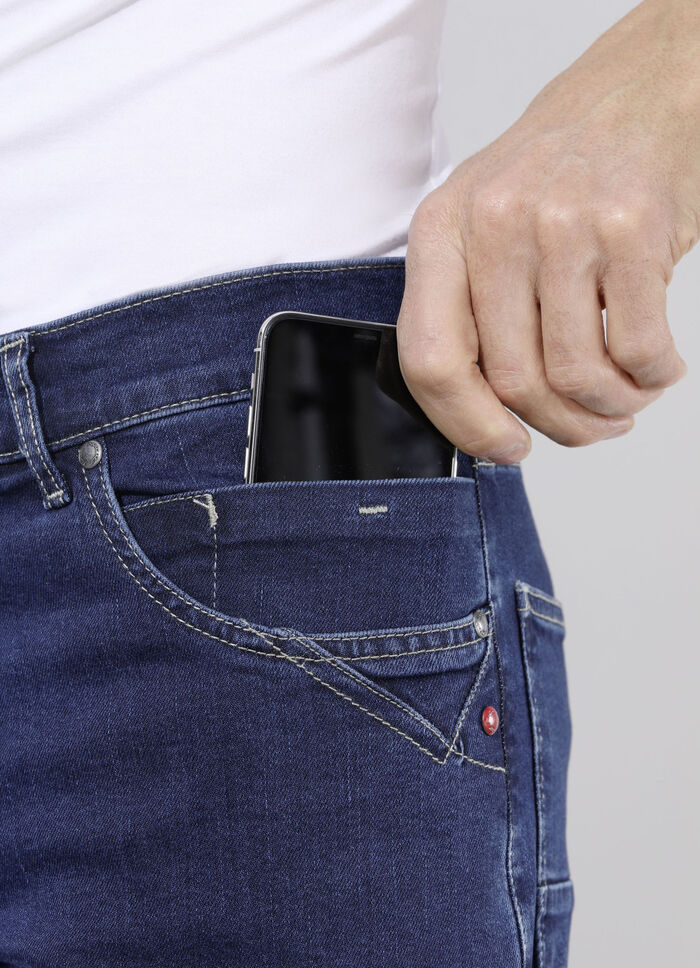 Jeans "Francesco Botti" in 3 kleuren DONKERBLAUW
