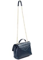 Laurina tas met knevelsluiting in extravagante libellevorm DONKERBLAUW