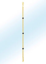 Kinkettingarmband met echte saffier 