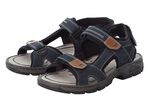 Rieker, klassieke heren trekkingsandalen, gemaakt van leer DONKERBLAUW