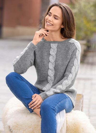 Trui met glitteraccenten 