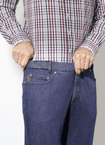 "Francesco Botti" jeans met comfortabele tailleband in 3 kleuren DONKERE JEANS