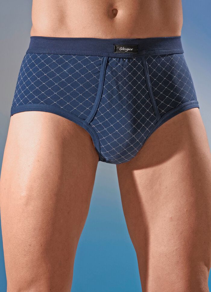 Vierdelige slips van fijne jersey, met gulp 