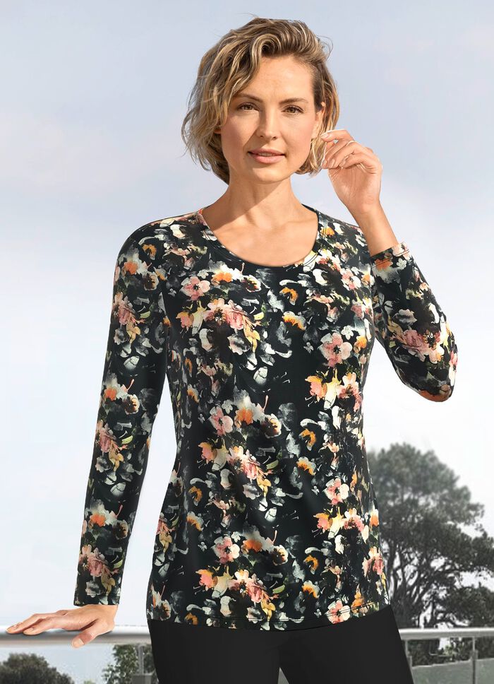 Shirt met all-over design 