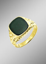 Herenring met echte jaspis 
