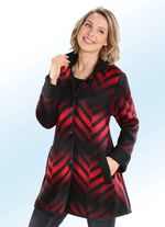 Lang vest in een garenmix en kleurverloop 