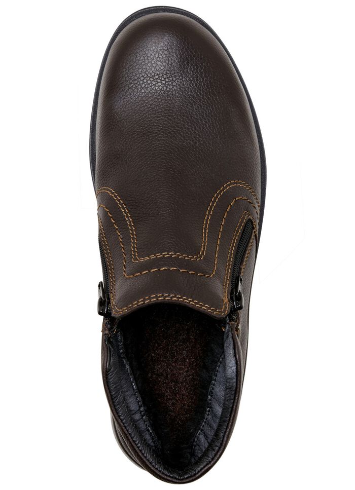 GINO GALANTE, ademende herenlaarzen, winterschoenen, met rits MOKKA