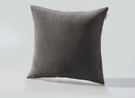 Stoelkussen en kussenhoes in fijn ribfluweel GRIJS