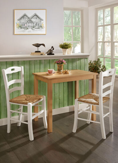 Eetkamerstoelen, set van 2, gemaakt van massief beukenhout 