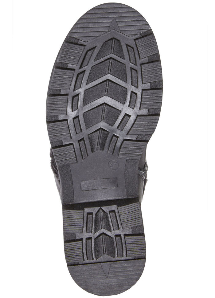 Andrea Conti-laarzen met een donzige omslagkraag ZWART