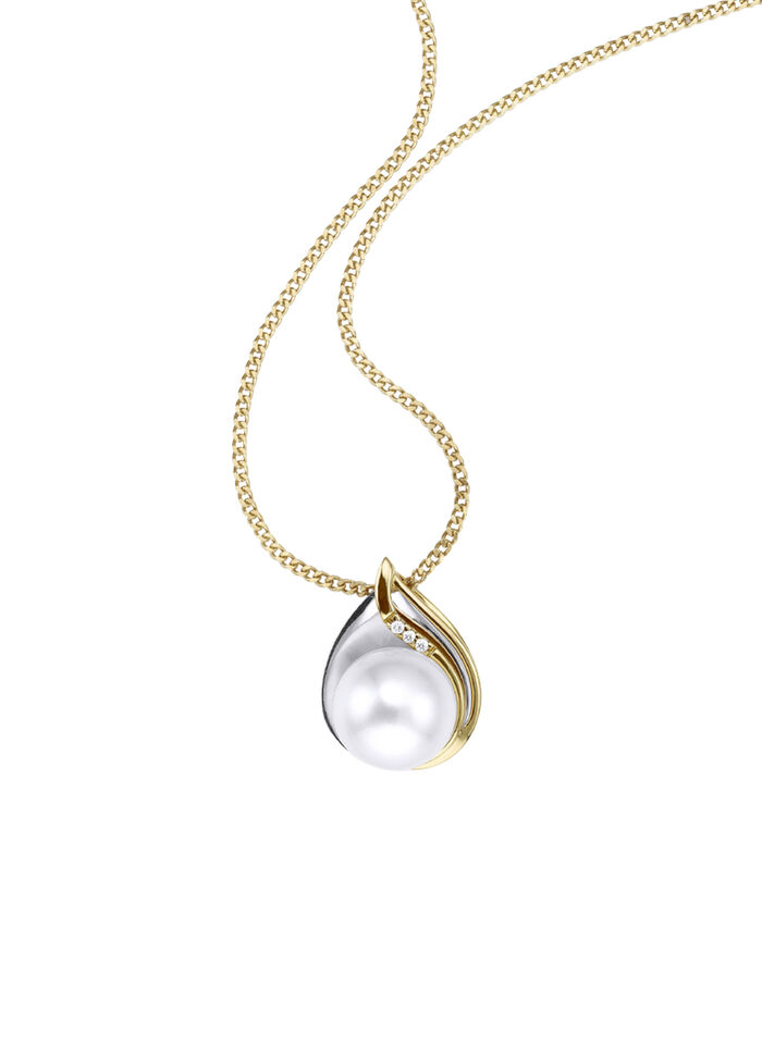 Parelhanger met diamanten 