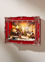 Decoratie met ledverlichting en kerstmelodie&euml;n 