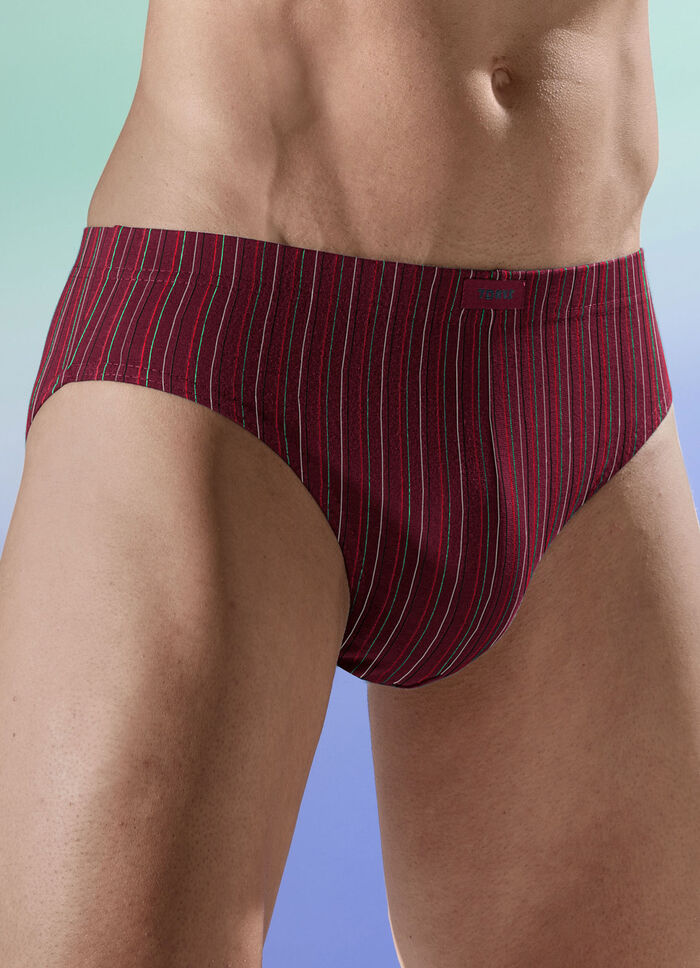 Pak van vier slips met streepjesmotief 