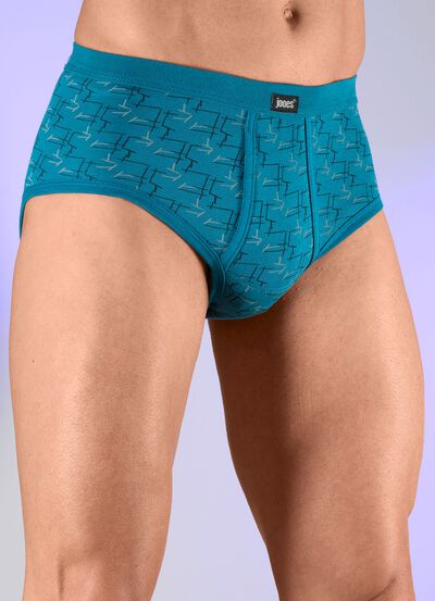 Drie-pack slips met all-over design 