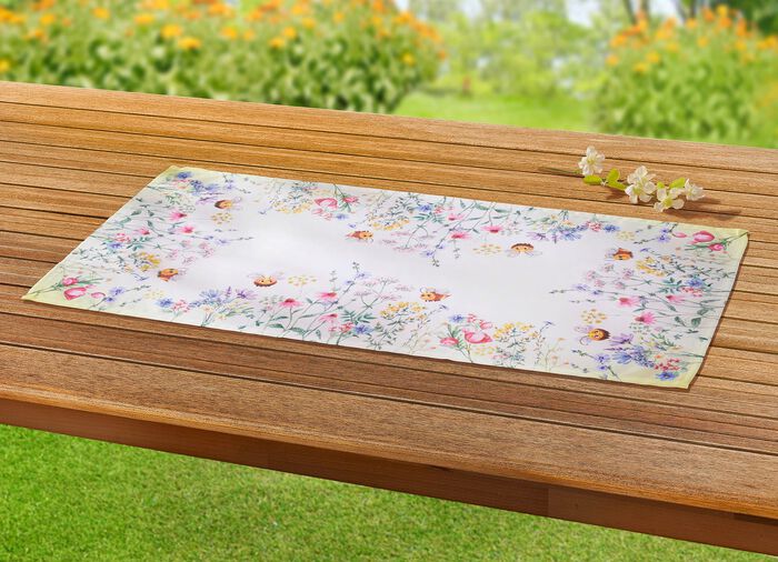 Tafel- en kamerdecoratie met kleurrijke bijen- en bloemenmotieven MULTICOLOR