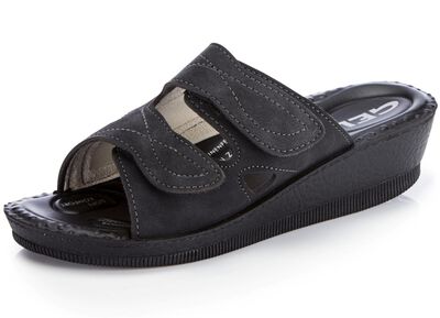 Klassieke damesmuiltjes, breedte H, met elastisch materiaal 