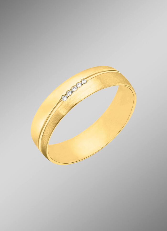 Elegante trouwring glanzend/mat 