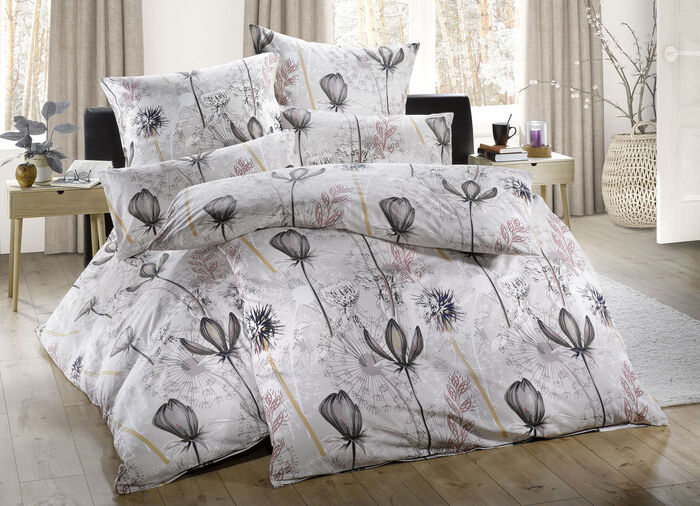 Beddengoedset met paardenbloemmotief 