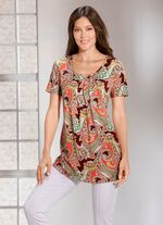Lang shirt met all-over patroon 