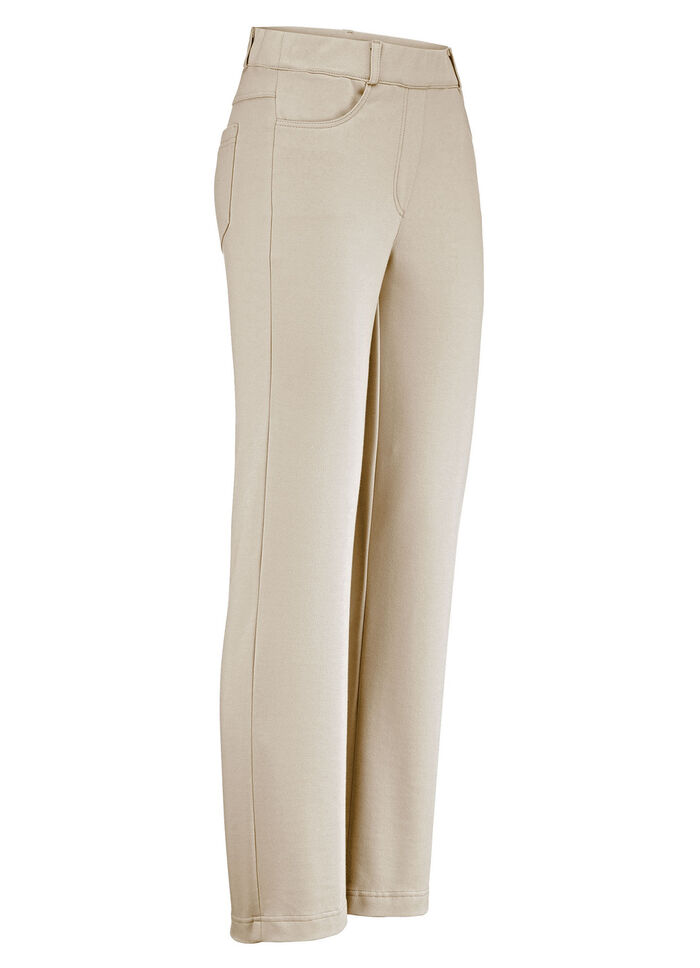 Broek met een aantrekkelijke beenbreedte BEIGE