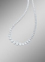 Halsketting met fonkelende synth. zirkonia 