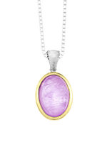 Bicolor hanger met melkachtige kunziet 