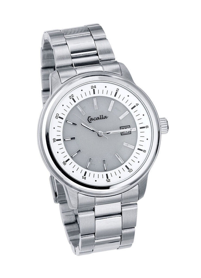 Elegant herenhorloge met roestvrijstalen bandkast 